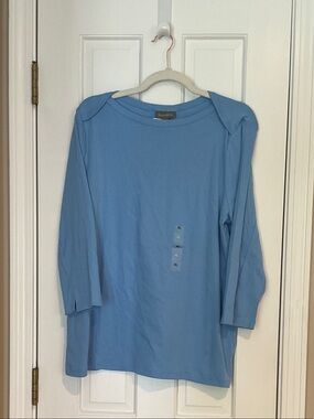 Style & Co. Light Blue Long Sleeve Crewneck Shirt